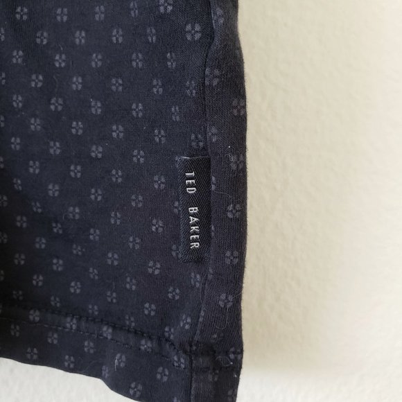 TED BAKER Mendosa Polo Shirt Navy Blue Size 6 XL - Picture 3 of 4